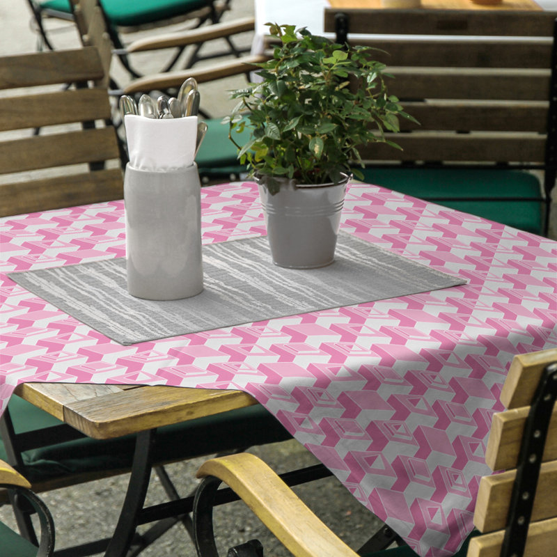 Nappe de gratte-ciels classiques, Rose / blanc