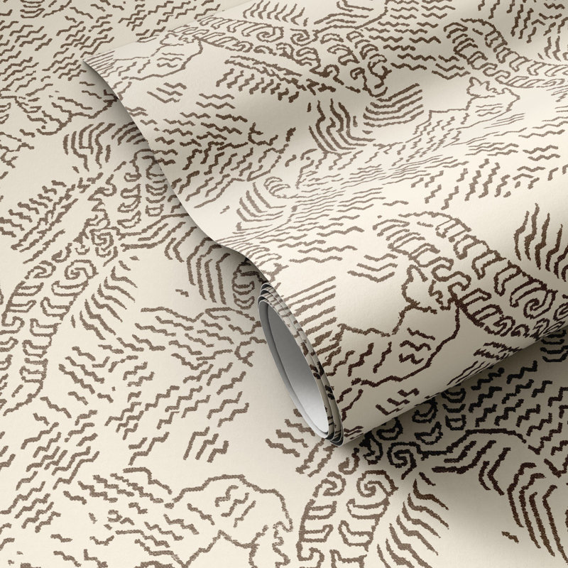 Balkan Abstract Wallpaper, 12"x8", Balkan Taupe II