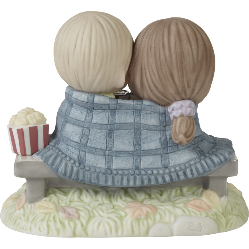 Autumn Romance Hand-Painted Porcelain Figurine, 5" Multi-Color