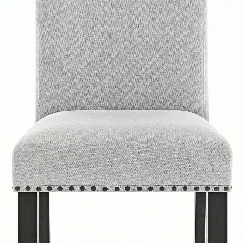 2pc Light Gray Finish Side Chair