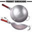 Ensemble de 8 accessoires de cuisine pour wok chinois en acier au carbone. 13,4 po.