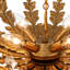 Semi-plafonnier à 4 lumières en forme de feuille d'or