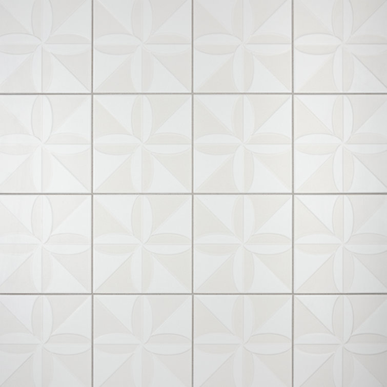 Triplex Series 8" x 8" Ceramic Patterned Wall Tile