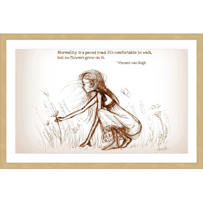'Picking Flowers' by Phyllis Harris Framed Print