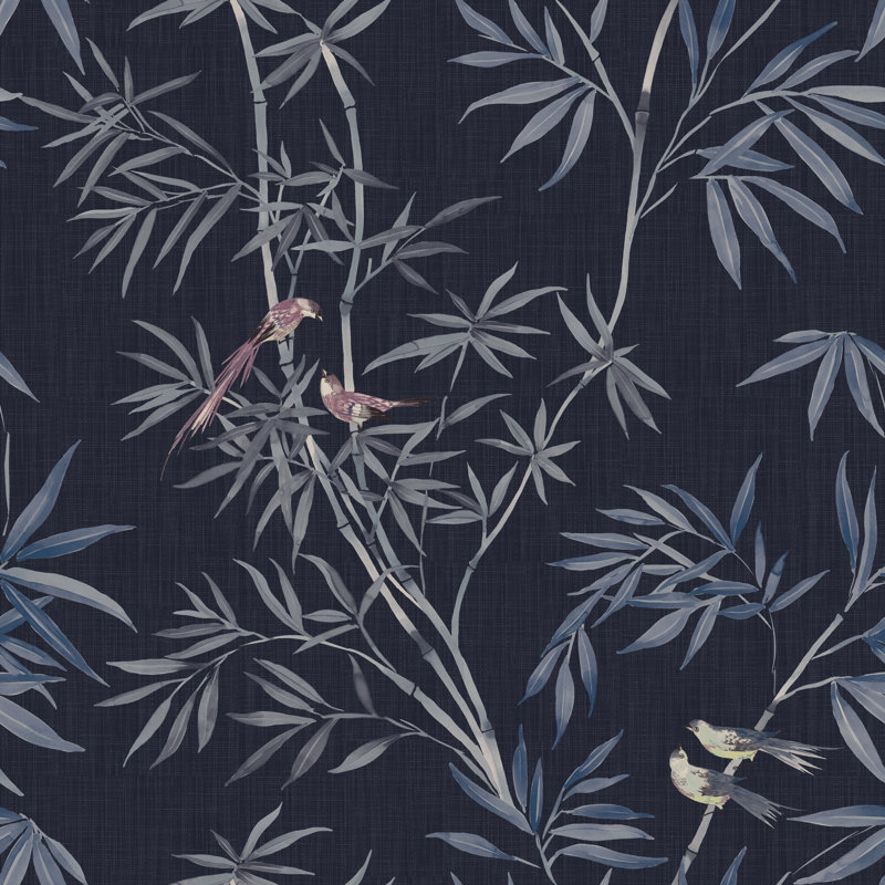 Papier peint adhésif bambou chinoiserie, Tombée de la nuit