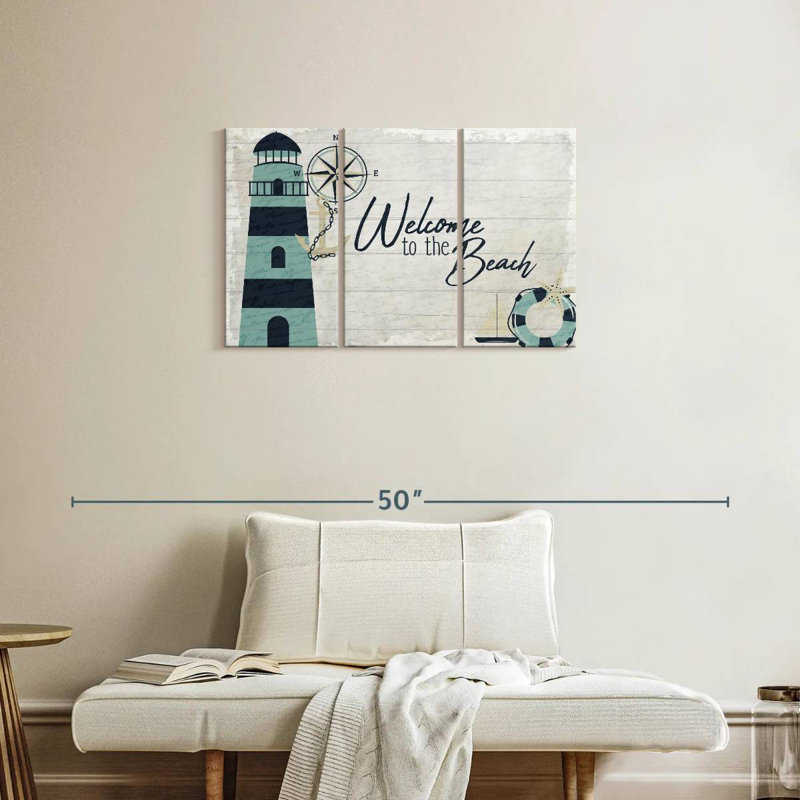 Tergel «Welcome To The Beach» en bois, H 20 po x l 33 po