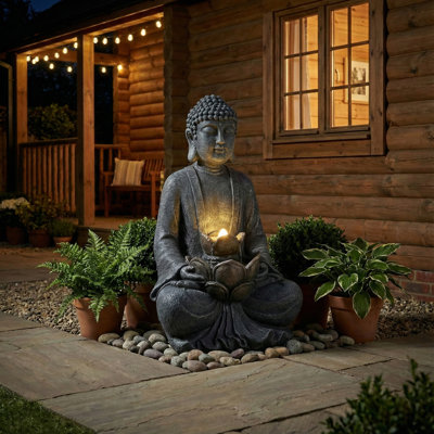 28” Zen-Style Buddha Water Fountain