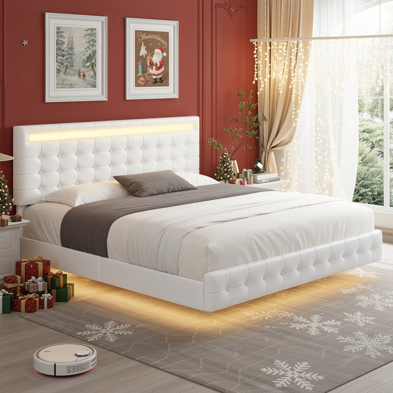 Bocar Standard Platform Bed, Full / Double, White
