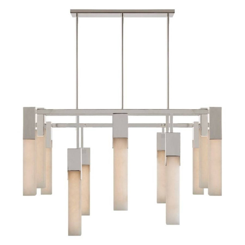 Lustre suspendu organique Organic Kelly, Bronze, Turquoise, 22” Length x 14” Width x 21” Height