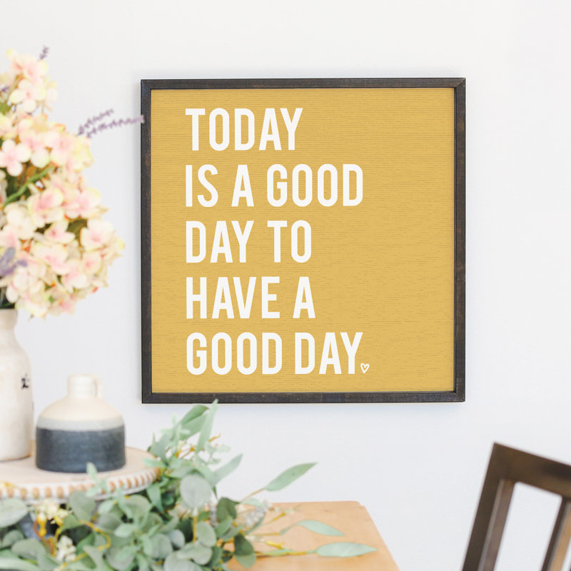 Today Good Day - jaune, H 24 po x l 24 po x P 1,5 po