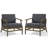 Solid Wood Teak Outdoor Lounge Chair With Cushion And Arms-114983510-114983511