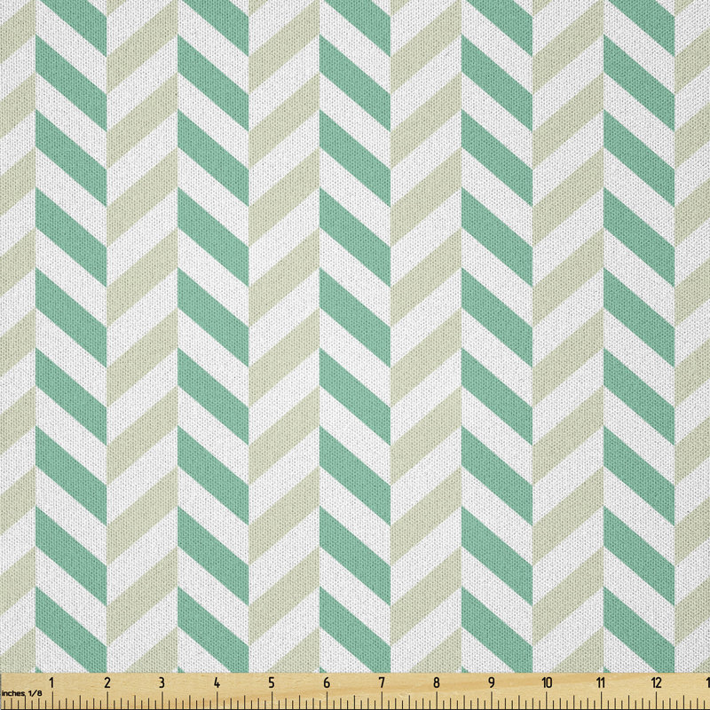 Dalesa Chevron Herringbone Pattern Springtime Freshness Classic Stripe Art Fabric