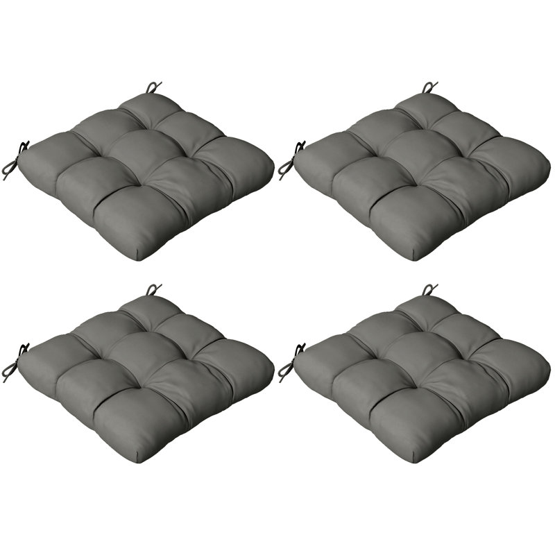 Outdoor 4-Piece Seat Cushion Set, Grey