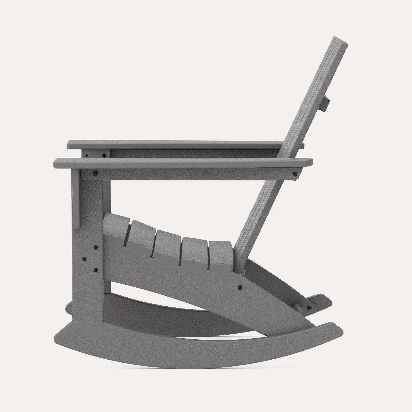 POLYWOOD® Modern Adirondack Patio Rocking Chair, Slate Gray
