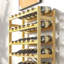 Iolanthe 42 Bottle Solid Wood Multi-tiered Wine Bottle Rack Beige