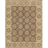 Hand Woven Cotton and Wool Floral Area Rug