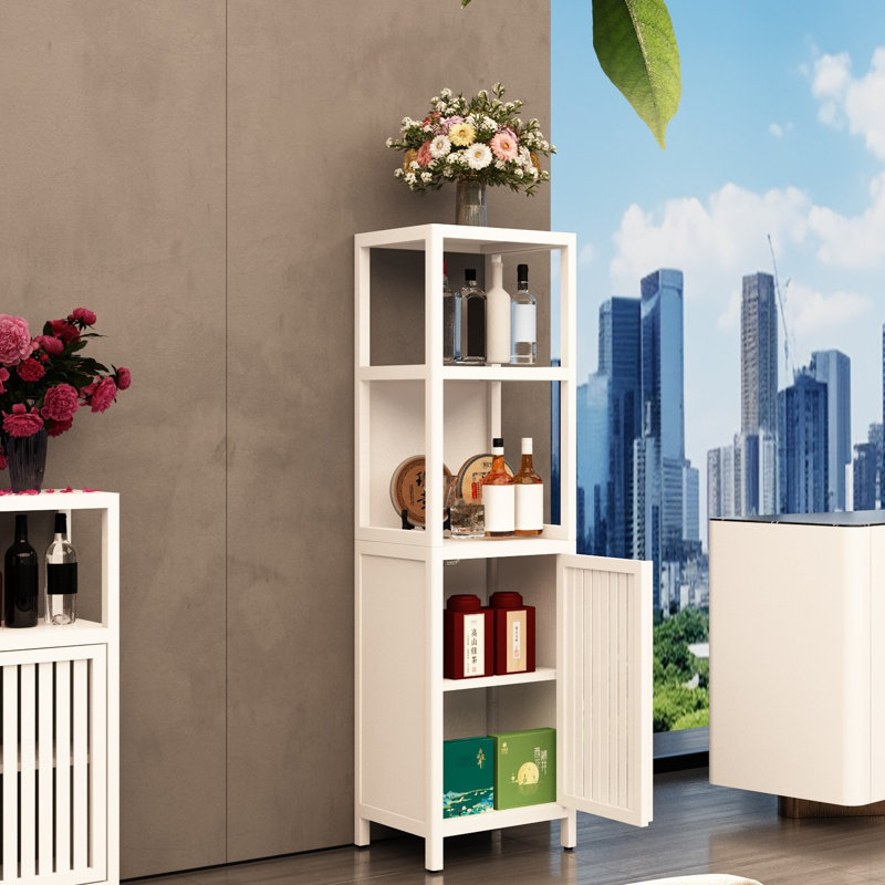 Meuble de rangement multifonctionnel en bambou de grande capacité pour salle de bain et salon