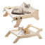 Perchoir pour chat avec pieds de soutien, hamacs surélevés pour l'intérieur, lits pour chat doux et moelleux pour fenêtre et plancher, lits pour chat surélevés