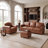Vintage Living Room Standard Couch, 89" Traditional Upholstered Nailhead Trim 3-seater Sofas & Couches With Rolled Arms And Wood Legs For Farmhouse, Apartment, Faux Leather-1984804348
