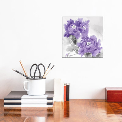 Flower Bloom In Amethyst I by Jesse Stevens - Print on Canvas