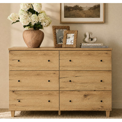 6 Drawer 47.2" W Double Dresser
