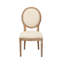 Chaise d'appoint rembourrée en lin-826109334