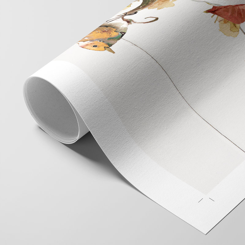 Be Be Grateful Bird - Impression sur toile seulement - NON-CADRE, H 18 po x l 12 po