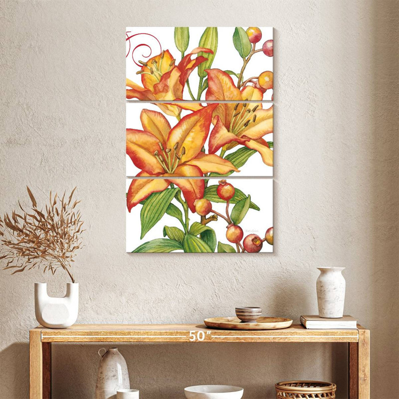 Harnek fleurs et baies Lillies, H 32 po x l 20 po