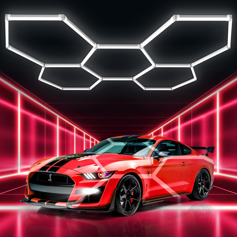 25 lumières de garage hexagonales à DEL