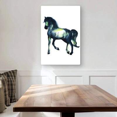 Elegant horse - Animals Illustrative Metal Print for Home Decor