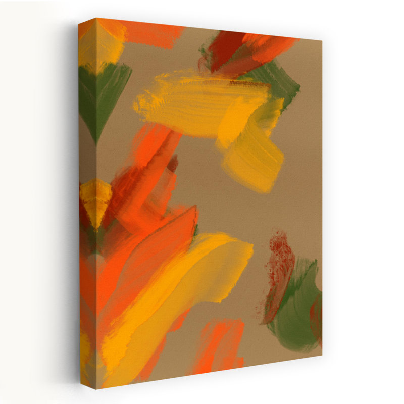 Art contemporain contemporain abstrait coloré, H 24 po x l 16 po