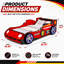 Cadre de lit de voiture de course pour enfants, conception de voiture de course de formule Speedster avec lumières à DEL-133880489