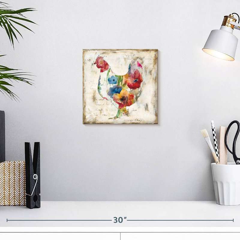 Crowle Flowered Hen, 10" H x 10" W