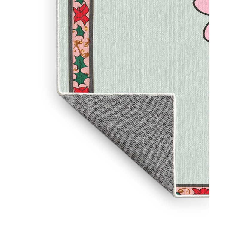 Tapis de vacances d'hiver de Noël lavable The Holiday Aisle®, Rectangulaire 2 pi x 3 pi