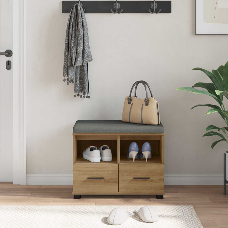 Storage Bench, Artisan Oak, 46cm H x 60cm W x 38cm D