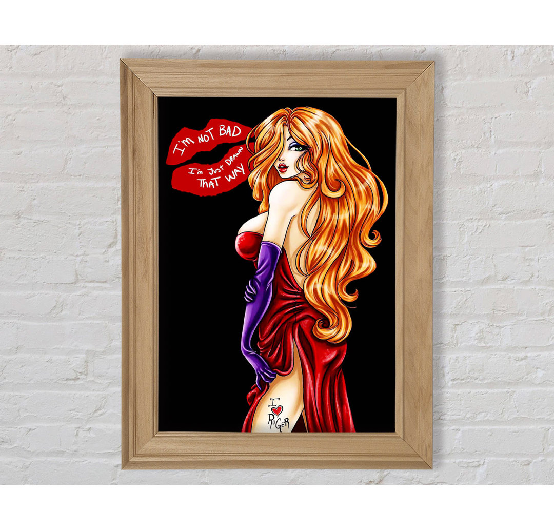 Jessica Rabbit I Love Roger - Einzelne Bilderrahmen Kunstdrucke