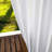 White Linen Curtains Dark Grommet For Living Room Modern Farmhouse-331260239