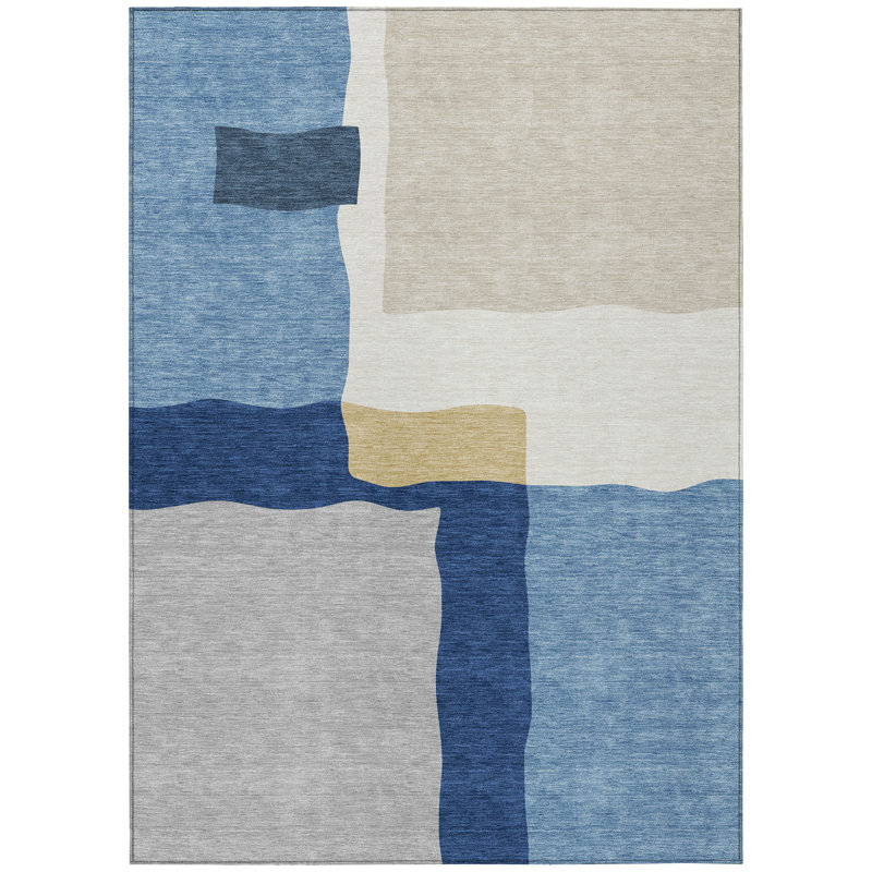 Machine Washable Indoor/Outdoor Chantille ACN2400 Abstract Rug, Rectangle 2'6" x 3'10"