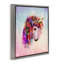 "Abstrait licorne avec fleurs", art mural encadré par Sally Kaye Barlow / Makaio Design-758629256-771307311
