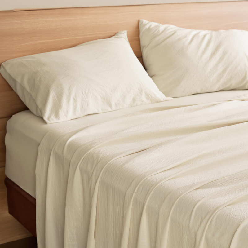 Draps de flanelle Holiday Vibe for Your Home, Beige, Ensemble de draps pour lit simple avec 1 drap-hous