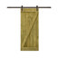 Porte de grange en bois lambrissé avec trousse de quincaillerie d'installation-121377331-121377326-121377318