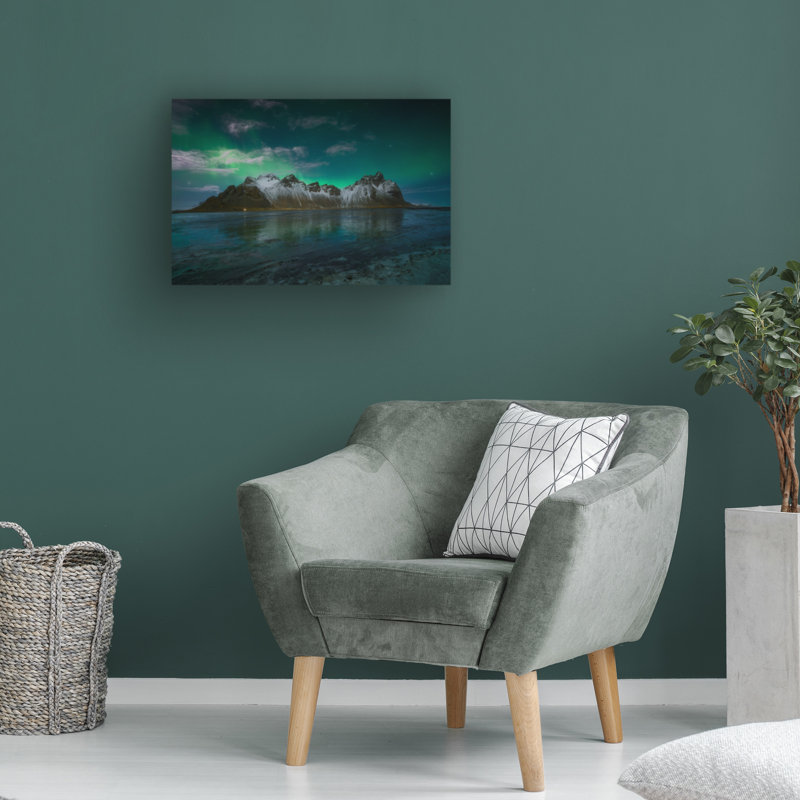 Œuvre sur toile, Joanaduenas verte, H 12 po x l 19 po