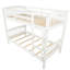 Lit simple superposé au-dessus blanc avec option de plateforme de couchage stable