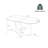 Modern Minimalist Oval Dining Table With Sintered Stone Tabletop, Pedestal Base Dining Table-1411328471-1411328479