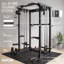 Support à squats multifonctionnel avec système de croisement de câbles réglable pour l'entraînement en force, cage électrique avec dérouleur LAT, barre de traction, barres de trempage et accessoires d'entraînement