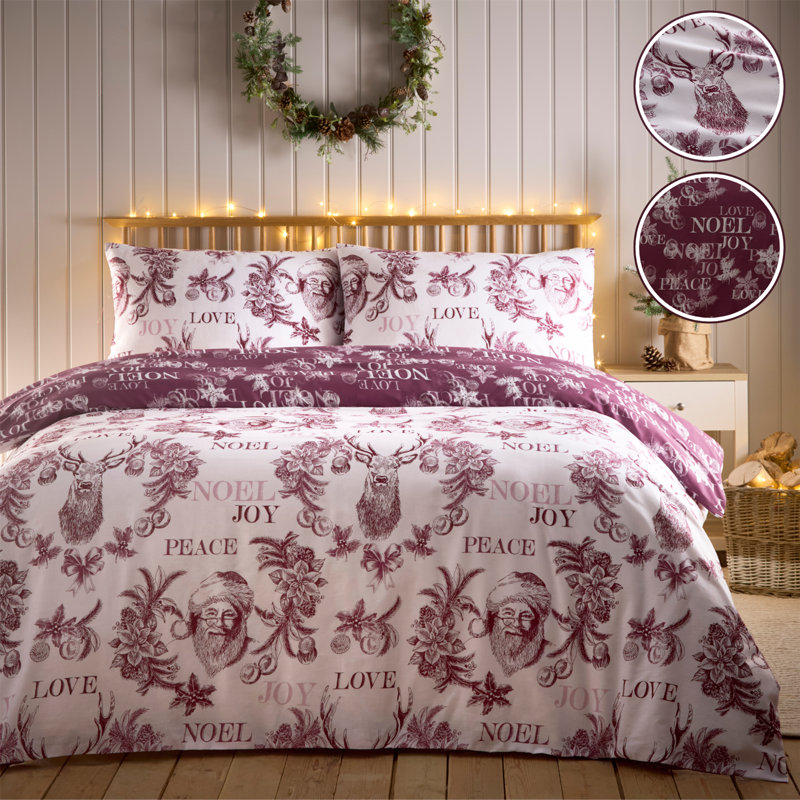 Altee Duvet Cover Set with Pillowcases Included, Pink, King Comforter + 2 Standard Shams