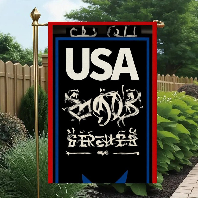 Drapeau décoratif Graffiti Bold USA