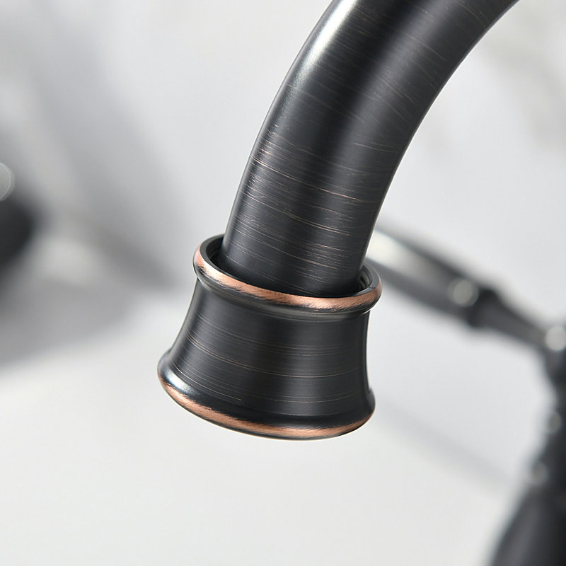 Centerset 2-handle Bathroom Faucet with Drain Assembly, Oil Rubbed Bronze