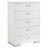 August Glossy White 6-Piece Panel Bedroom Set