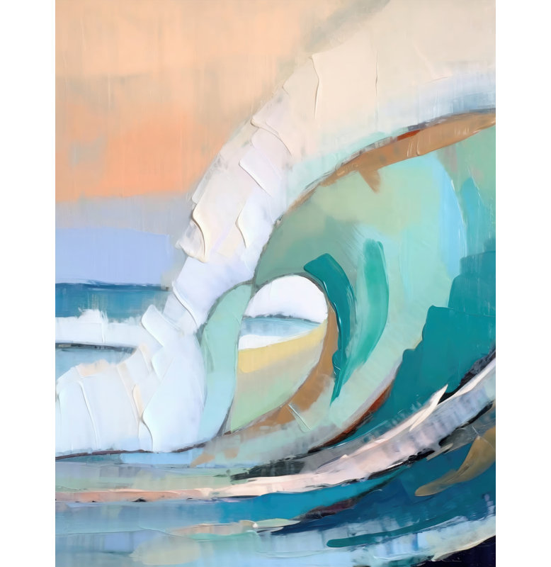 «Waves 3» sur toile, H 18 po x l 15 po